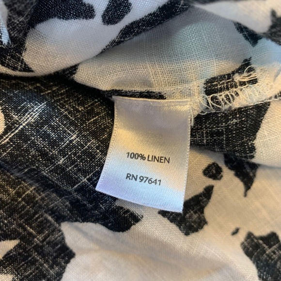 J.Jill Floral Linen Button Down Shirt Long Sleeve‎ L Petite Church Office Summer - Picture 4 of 12